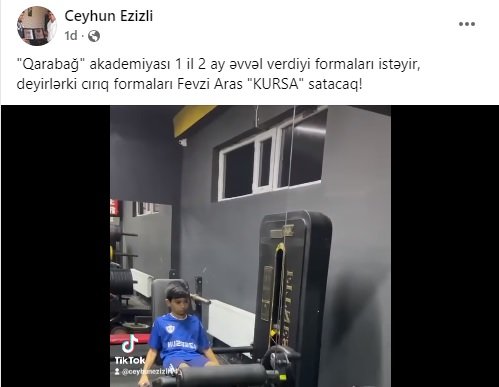 "Qarabağ" akademiyadan ayrılan uşağın cırıq formalarını geri istəyir – ŞOK!