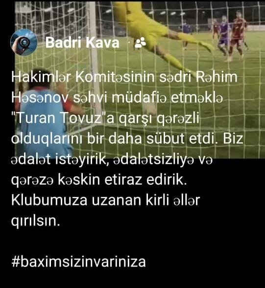 "Turan Tovuz" azarkeşləri AFFA- Hakimlər Komitəsinə etiraz aksiyasına başladı - FOTOLAR